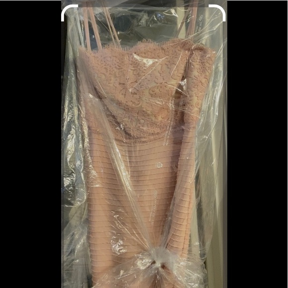 Tadashi Shoji PIN-TUCK and LACE JERSEY GOWN WITH REMOVABLE STRAPS SIZE XS - Picture 15 of 16